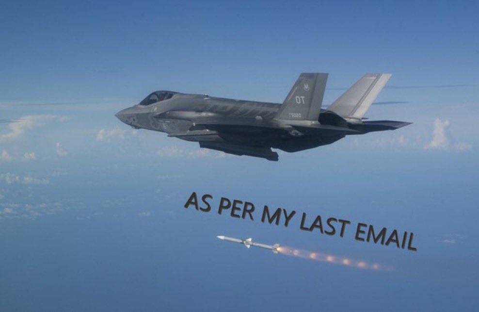 as per my last email…