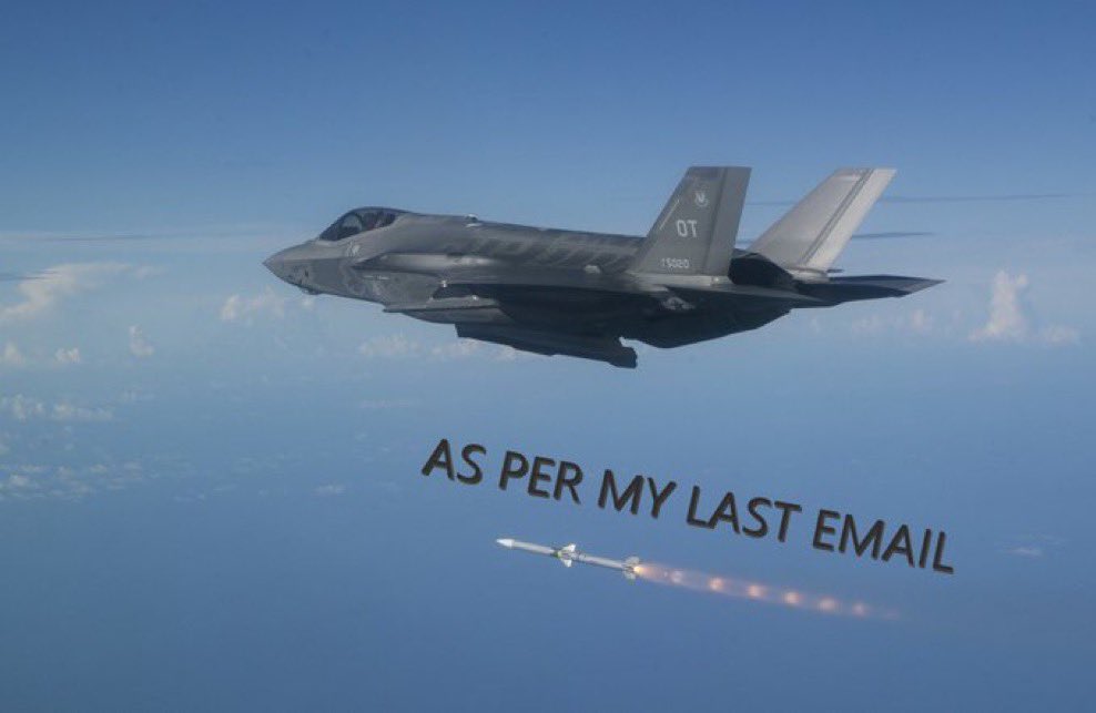 as per my last email…