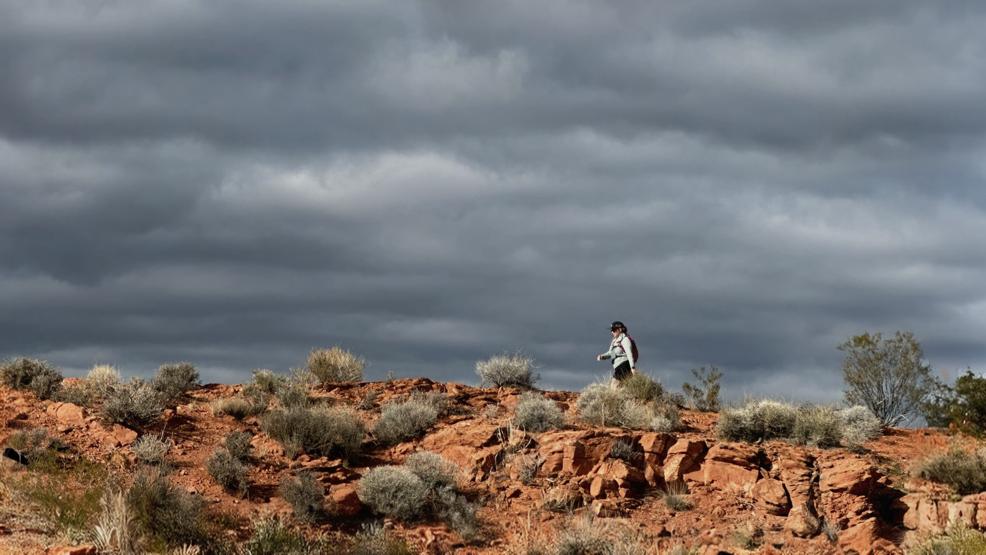 azure on the ridge in the distance