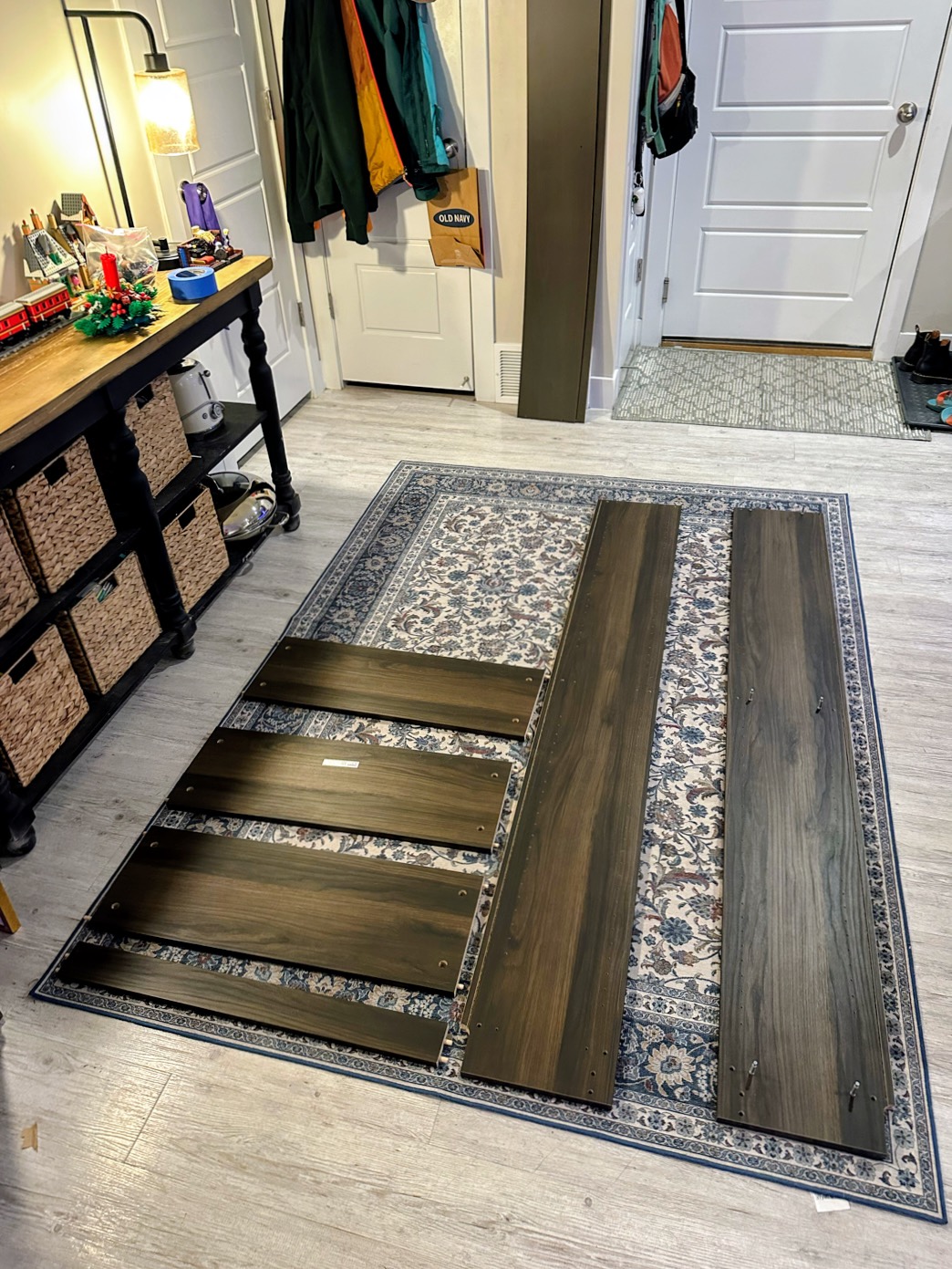 all the pieces laid out